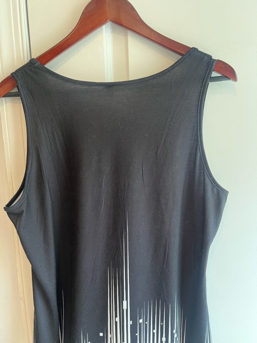 NWT Luxveer Women's Black & White Sleeveless Casual Pull on Dress/coverup SizeL - Picture 6 of 10